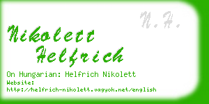 nikolett helfrich business card